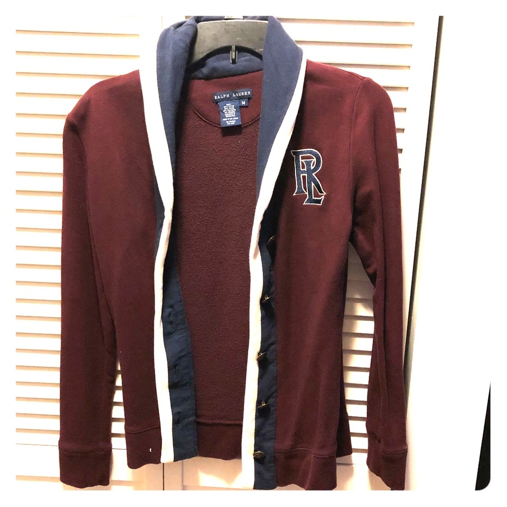 Ralph Lauren Button Up Sweatshirt Cardigan (M)